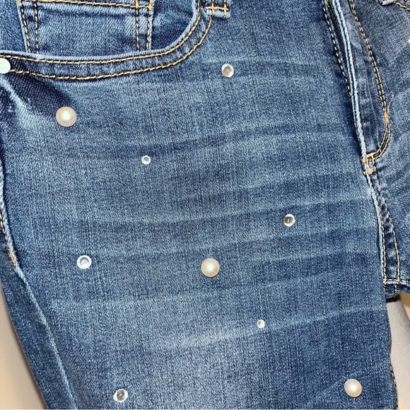💎 a.n.a Pearl & Rhinestone Embellished Skinny’s - Picture 6 of 10